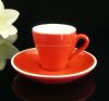 customized logo ceramic coffee cup and saucer set